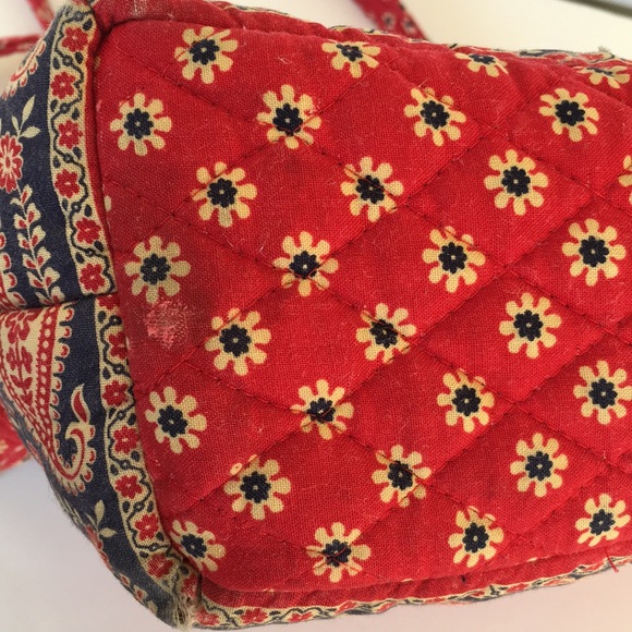 Vera Bradley American Red Retired Pattern M/L Bag - Picture 5 of 8